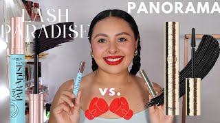 LOREAL MÁSCARA PANORAMA VS PARADISE WATERPROOF en mini pestañas  DIFERENCIAS  HolaLizy 🦋 [upl. by Enilec586]