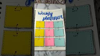 Easy and Cute Weekly Planner Ideas ✨ shorts weeklyplanner art [upl. by Abernathy731]