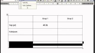 Word Dosyasında Tablo Oluşturmak [upl. by Ahsiki]
