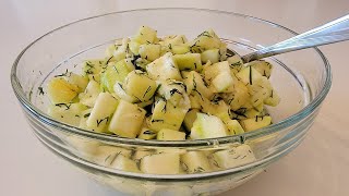 Delicious Marinated Zucchini Salad Recipe [upl. by Yanahs]