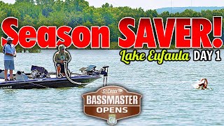 One GIANT Bite changed my Entire Season Bassmaster Open Lake Eufaula Day 1 [upl. by Ernald835]