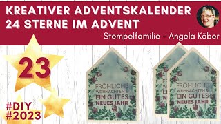 Schnelle Hauskarte basteln  Weihnachtskarten mit Stampin Up Anleitung Tutorial DIY 23122023 [upl. by Yemerej]