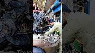 Toyota 20 D Engine Exchange and Install automaintenance trending shortsviral youtubeshorts [upl. by Gwenn]