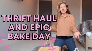 THRIFT HAUL AND BAKE DAY WITH ME [upl. by Hakym]