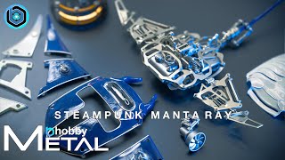 Steampunk Mobula Manta Ray Mechanical 3D Metal  Speed Build  Metal Kit [upl. by Meredeth]