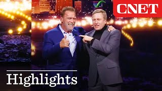 Watch Arnold Schwarzenegger show up at CES 2023 BMW Presentation [upl. by Agrippina]