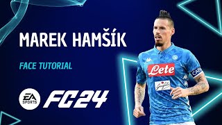 EA FC24 Player Creation Guide MAREK HAMSIK Lookalike Face Tutorial  Stats [upl. by Enelrahs894]