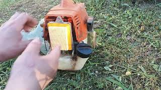 Stihl fs 450 k 3 гектара скошено [upl. by Eelsnia]