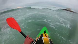 KAYAKSURF VAGABONDS 9  MATOSINHOS ONDA CRAZY 5M INICIO 0217 9 [upl. by Giles480]