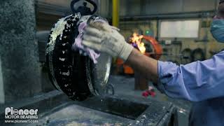 Centrifugal Casting of a Babbitt Bearing at Pioneer Motor Bearing Co [upl. by Lanor35]