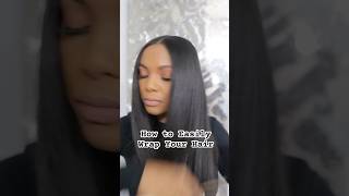 Silk pressroller set wrap hair tutorial silkpress hairwrap blackhairstyles naturalhair [upl. by Sine]