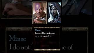 Viconia teases Minsk’s tattoo Baldurs Gate II dialog  Fully voiced [upl. by Nessah]