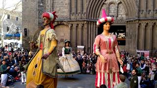 Balls dels Gegants originals del Pi al Pregó de les Festes de Sant Josep Oriol 2019 Vídeo complet [upl. by Riggs]