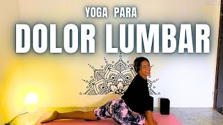 DOLOR LUMBAR ⚠️como ALIVIAR la tension en la ESPALDA BAJA con Yoga✨ [upl. by Reamy936]