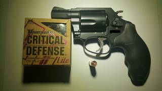 Hornady Critical Defense Lite 90 gr 38 Special Gel Test [upl. by Methuselah]