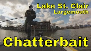 Lake St Clair Largemouth Bass Fishing with a Chatterbait [upl. by Eolhc850]