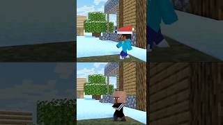 Baby Steve Vs Bad Villager Christmas shorts shorts [upl. by Aik]