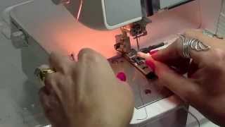 Pfaff Coverlock 30 Part 2 Converting to Rolled Hem and setting up for 5 thread with Safety Stitch [upl. by Ssilb]