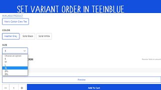 How to set the order for Teeinblue variants [upl. by Elam592]