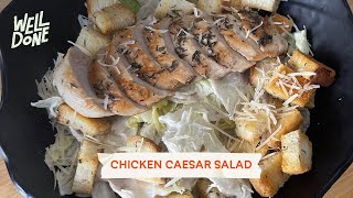 Chicken Caesar salad with homemade dressing 🥗🍗 [upl. by Nathanael]