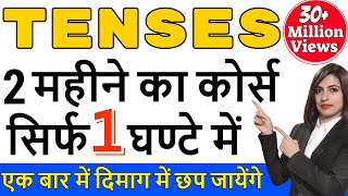 All Tenses in 1 Hour  Tense in English Grammar  Present tense Past tense and Future tense [upl. by Holleran876]