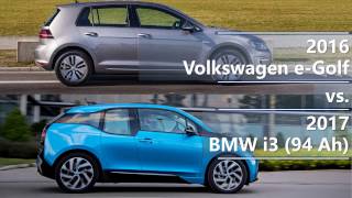 2016 Volkswagen eGolf vs 2017 BMW i3 comparison [upl. by Deborath]