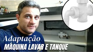 Como Adaptar Tanque e Máquina de lavar na mesma saída do esgoto [upl. by Yettie]