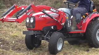 Cutting Grass In The Winter with Fleming Topper and Massey Ferguson 1525 [upl. by Adnawuj]