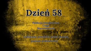 58 dzień  Codzienna powtórka przed maturą  podstawa [upl. by Ariec]