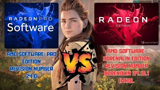 Radeon Pro 24Q VS Adrenalin 24101 Horizon Zero Dawn Remastered [upl. by Patti685]