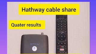 Hathway Cable Share latest newshathwaycable HATHWAY CABLE Q2 results [upl. by Ailuy]