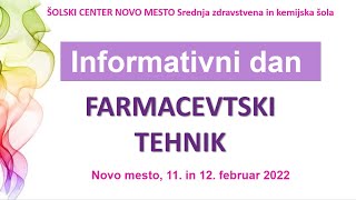 Informativni dan 2022 Farmacevtski tehnik [upl. by Acinorrev735]