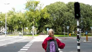 Cyclists left turns on main junctions Netherlands 91 [upl. by Naitsyrk]