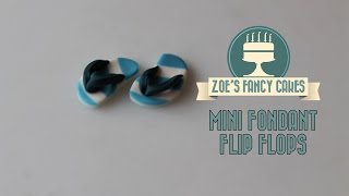 Mini fondant flip flips miniature fondant cake toppers How To cake decorating tutorials [upl. by Imoin673]