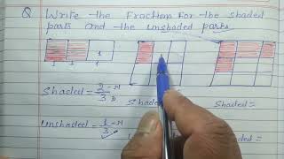 Write the fractions for the shaded parts and the unshaded parts [upl. by Ahsea]