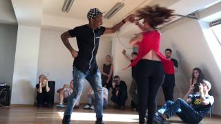 Awesome kizomba LANGE NOIR amp ELODIE SaintPetersburg Sweet afro weekend 2017 [upl. by Haynor]