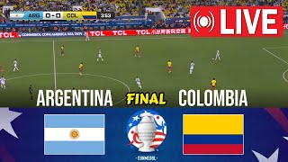 🔴Argentina vs Colombia LIVE  Final Copa América 2024 [upl. by Enajyram]