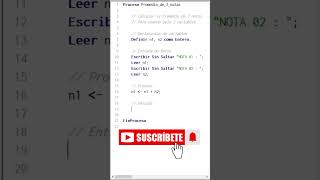 Promedio de tres notas  🟡 PSeInt  Usando sólo dos variables pseint desarrollodesoftware dfd [upl. by Ximenes]