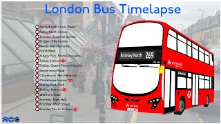 London Bus Timelapse Route 269 Bexleyheath Shopping Centre  Bromley North [upl. by Prudie141]