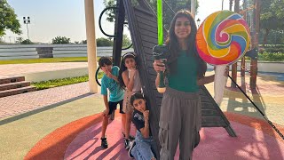 Deema and Sally Play Hide and Seek at the playground with cousins [upl. by Hendrika]