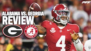 Alabama vs Georgia Review  PFF Grade Release Show [upl. by Yanetruoc]