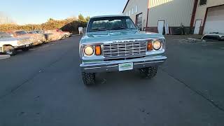 1978 Dodge W100 Pickup Custom Power Wagon [upl. by Kcinnay]