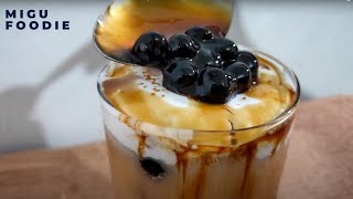 MUSCOVADO BROWN SUGAR PEARL CREAM MILK TEA How to Make  Food Concepts [upl. by Witcher538]