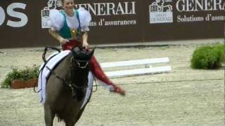 Voltige Joanne Eccles  Finale Coupe du monde  Jumping International de Bordeaux 2012 [upl. by Ennelram561]