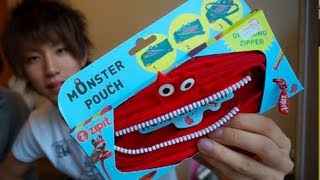 生きてる筆箱 モンスターポーチ MONSTER POUCH [upl. by Lorak227]