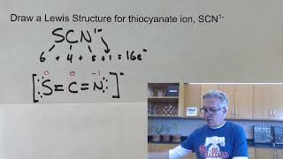 Formal Charge in Lewis Structures 7 Thiocyanate ion AP Chemistry Homework [upl. by Kalmick]