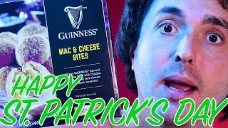 ASMR GUINNESS BEER BREADED Fried Mac n Cheese Bites  ST PATRICKs DAY SNACKING  먹방 [upl. by Neelrad]