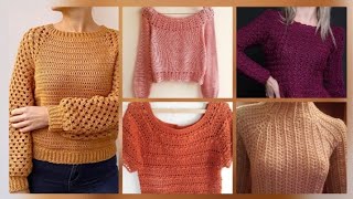 Vintage Stunning Fun Crochet East Trendy Clothes Sweater Blouse Free Patterns Top Ideas [upl. by Corinne]