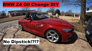 BMW Z4  Oil Change DIY  N54 [upl. by Anirbes]