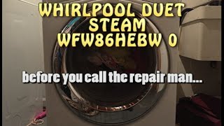 WHIRLPOOL DUET STEAM washing machine is stinkysmelly or isnt draining water [upl. by Lefty913]